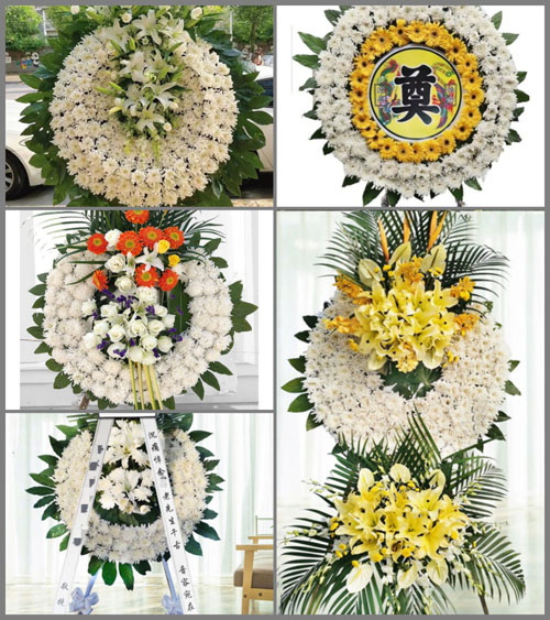 山东淄博临淄区朱台镇上河西村花圈速递